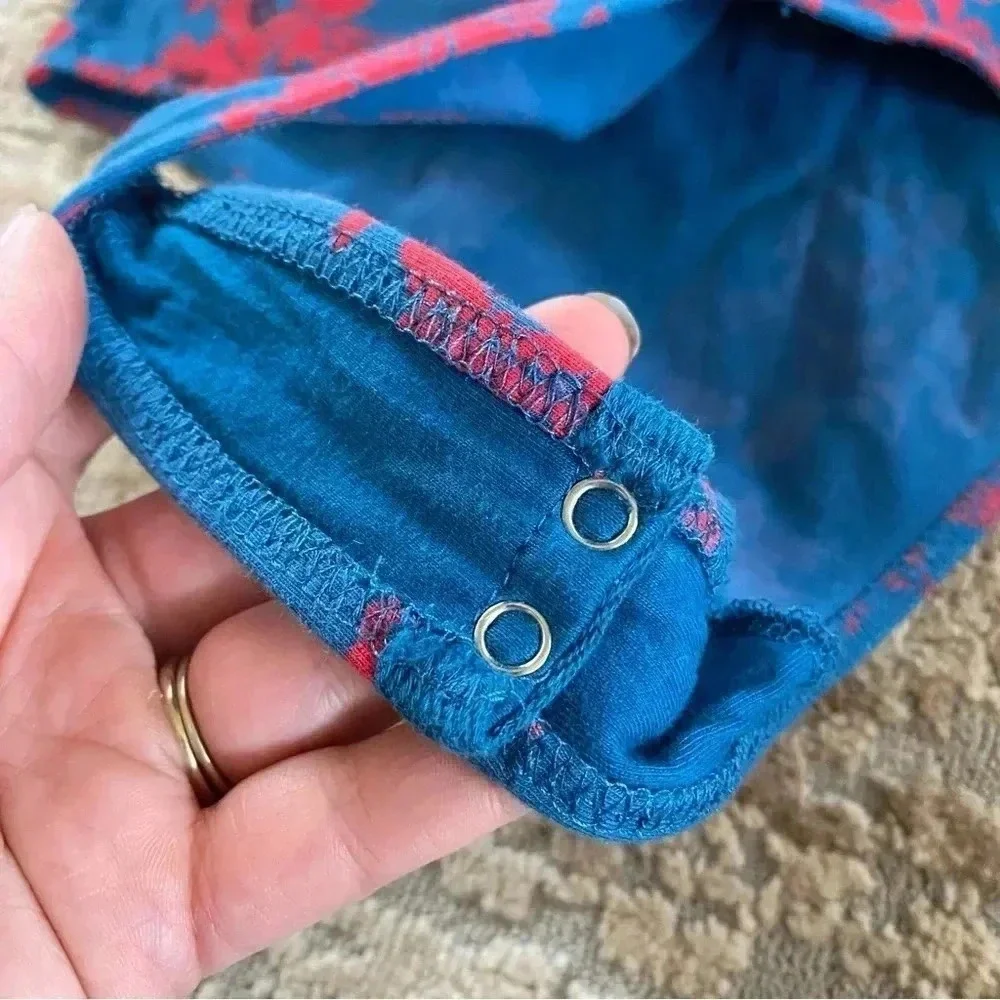 Free People Blue Red Floral 
